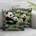 thumbnail image 3 of Orinice Panda Graphic Decorative Throw Pillow Cover for Home Couch Living Room Bed Sofa - High-Quality Short Plush Material - Invisible Zipper Design - 1PC 24x24in, 3 of 5