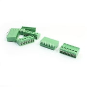Unique Bargains 5.08mm Spacing 14-26AWG 6Pin Pluggable Type PCB Screw Terminal Block 5 Pcs