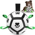 thumbnail image 1 of Pelota de fútbol para perros QDAN Dog Toy con correas para perros pequeños, 1 of 9