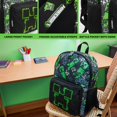 thumbnail image 4 of Mochila Minecraft Creeper para Niños Negra, 4 of 6