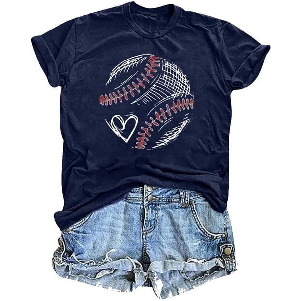 Mujeres Impreso Casual Top, Manga Corta Crew Cuello Blusa para la Primavera Y el Verano Desgaste, Ligero Imitación Algodón Moda Tee