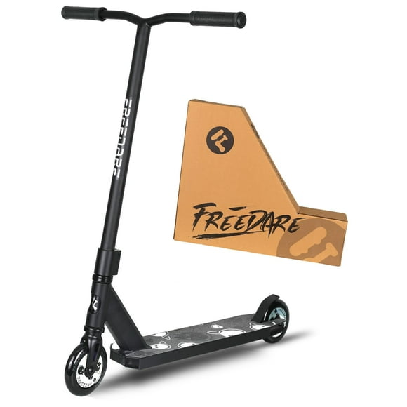 FREEDARE Pro Stunt Scooter Complete Trick Scooter for Kids 8+ Teens Adults - Black/JB-3