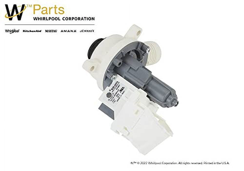 Whirlpool WPW10661045 Drain Pump, White