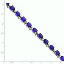 14k White Gold Amethyst Bracelet QBM4501-AM-W