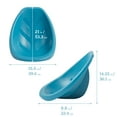 thumbnail image 2 of ECR4Kids Plastic Leaf Scoop Floor Rocker Seat, Classroom Furniture, Turquoise, 6-Piece, 2 of 9