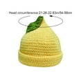 thumbnail image 3 of Jiibva Fruit Crochet Hats for Women - Handmade Knitted Beret with Lemon Designs, Cute Foldable Slouchy Beanie, Winter Warm Hat Gift for Teens Adults, 3 of 7
