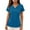 Blue, variant on Womens Scrub Tops Short Sleeve V Neck Blouse with Pockets Care Worker Uniform Casual Loose Fit Tee Spring Summer
