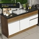 thumbnail image 3 of Mueble de Cocina Para Tarja Madesa Glamy 150 cm 2 Puertas y 2 Cajones (Sin Tablero Ni Tarja) Marrón/Blanco, 3 of 5