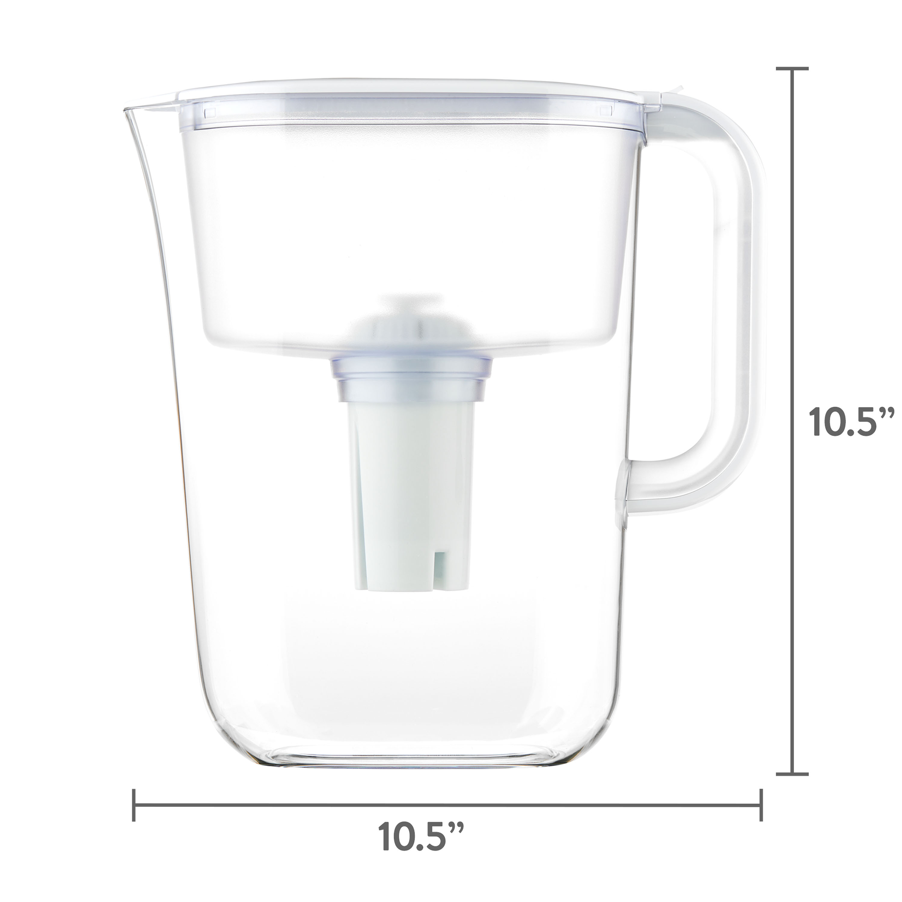 Great Value 7-Cup Water Filter Pitcher, White photo 5