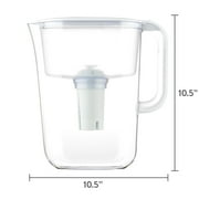 Great Value Water Filter Pitcher, BPA-Free, Certified to NSF/ANSI 42&53,7Cup Capacity, Digital Timer Indicator,HS528N White