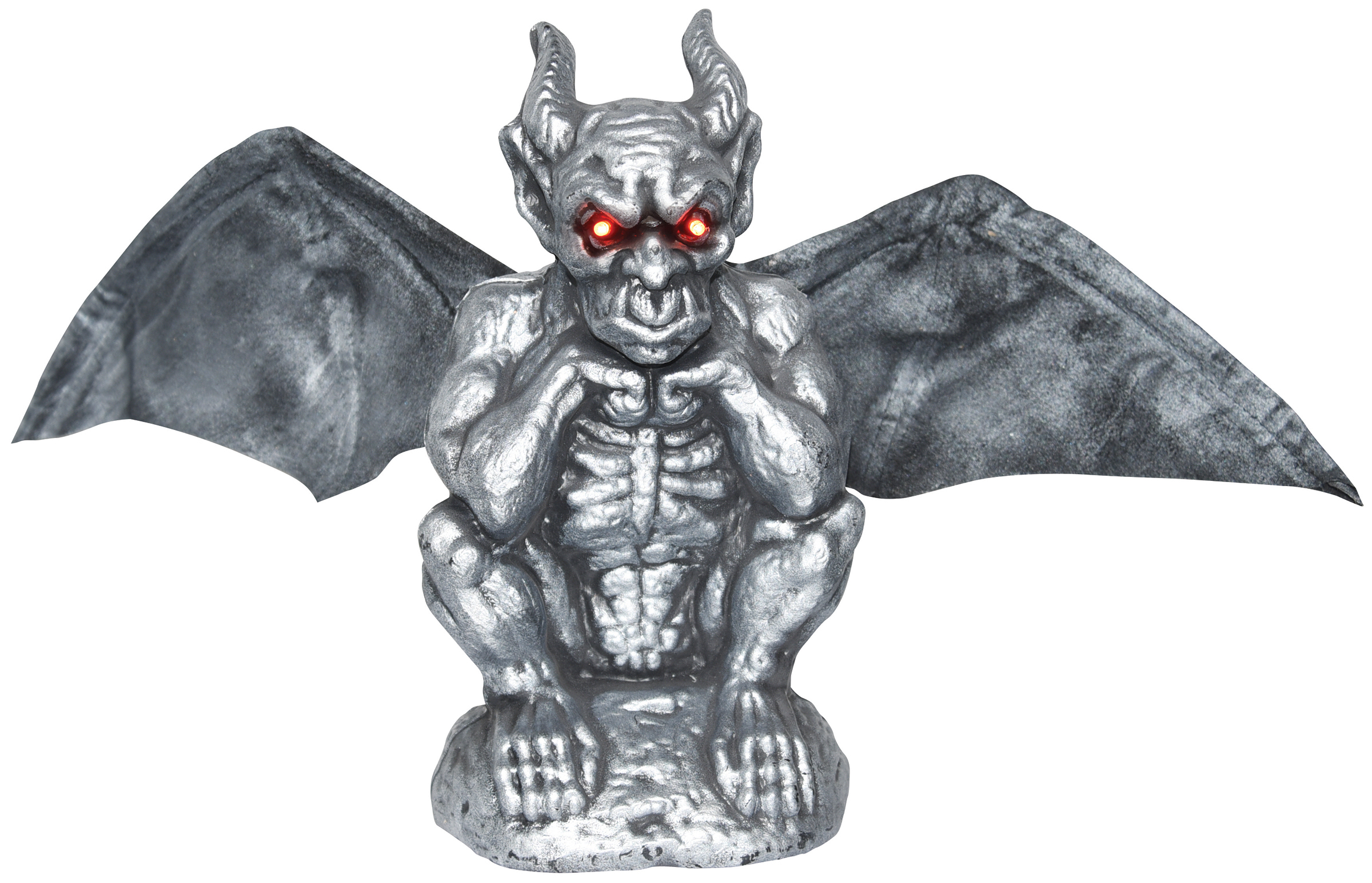 Animated Gargoyle Laughing Crowing Light Up Eyes Flapping Wings