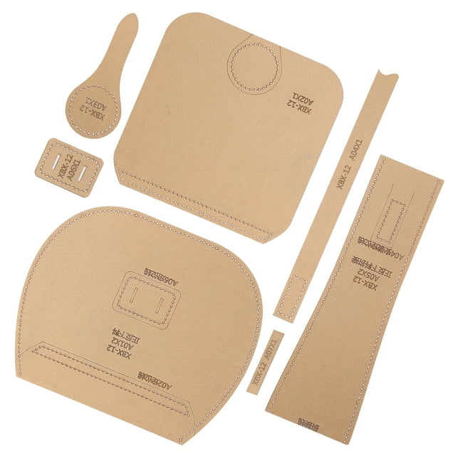Noref Acrylic Template Leather Pattern Templates, 1 Set Hand Bag Making With Clear Acrylic Pattern, Wallet Making Template With Weather Resistant And Anti-Aging For DIY Leather Craft Tool