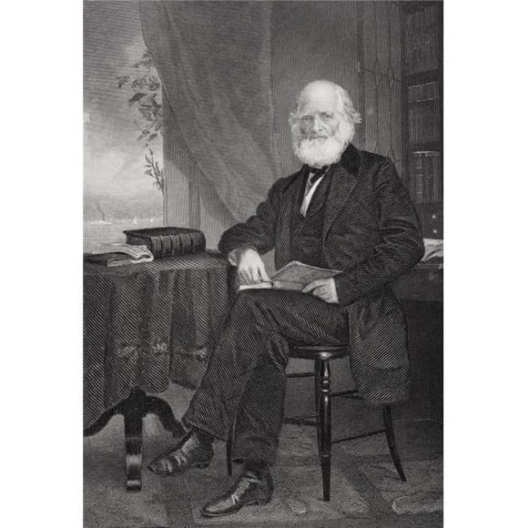 William Cullen Bryant 1794 1878 Poète Écrivain Américain & pendant 50 Ans Éditeur Affiche Imprimer&44; Grand - 24 x 34