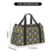 thumbnail image 3 of Fotbe Sugar Skulls Bolsa de Viaje con Estampado, Bolsa de Fin de Semana para Mujer con Compartimento para Zapatos, Bolsa de Gimnasio con Bolsillo Húmedo, 3 of 7