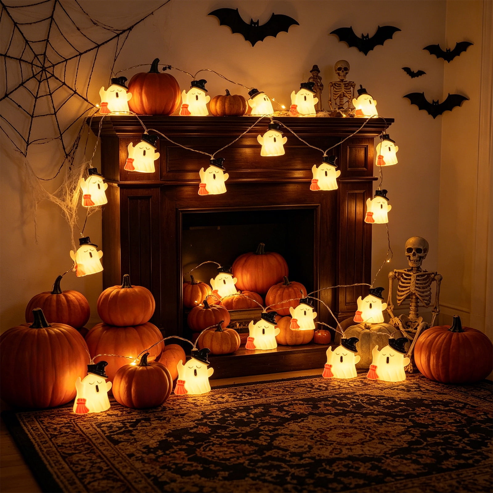 Kmonabie Plastic Halloween String Lights, Multicolor LED Garland – picture 5