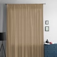 thumbnail image 5 of Pure Khaki Semi Sheer Curtains Drapes for Living Room, Bedroom, French Doors Window 45 Inches Long, Simple Solid Color Rod Pocket Chiffon Curtain Drapery Voile Draperies Panel, 5 of 6