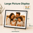 thumbnail image 7 of ELIME 15.6" WiFi Digital Picture Frame with Frameo App, Full HD Auto-Rotating Smart Photo Display, 32GB, Black, 7 of 7