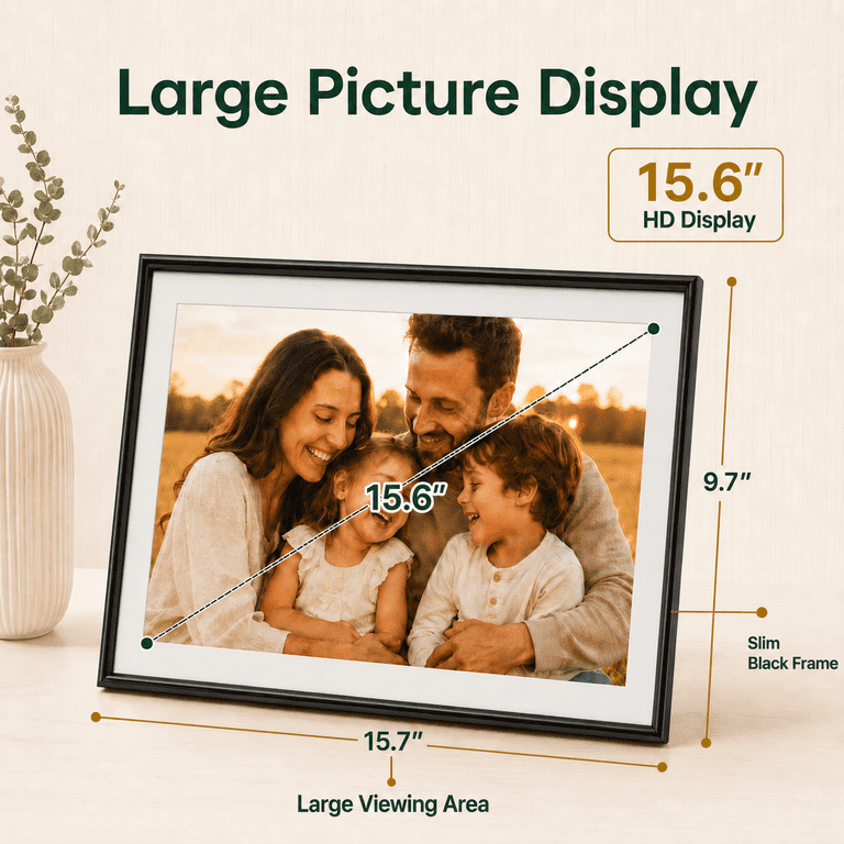 ELIME 15.6" WiFi Digital Picture Frame with Auto-Rotate photo 7