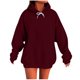 thumbnail image 3 of Sudaderas de otoño,Sudadera informal con capucha para mujer, color liso, cuello redondo, manga larga, corte holgado, mezcla de poliéster, ropa de calle cómoda para uso diario, sopatenor, 3 of 9