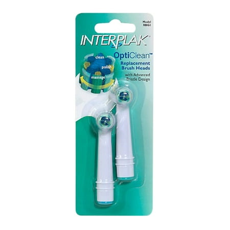 Opticlean Replacement - Interplak Opticlean Replacement Remover Brush Heads, Rbg3 - 2 Ea, 2 Pack