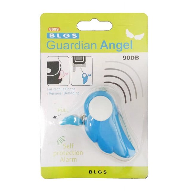 Alarma electrónica personal de autodefensa anti-lobo con alas de ángel, alarma anti-pérdida para teléfono móvil