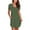 Army Green, variant on Liher Summer Dress for Women V Neck Short Sleeve Mini Sundress Black Coverup Beach Dress with Pocket Clothes Size XL