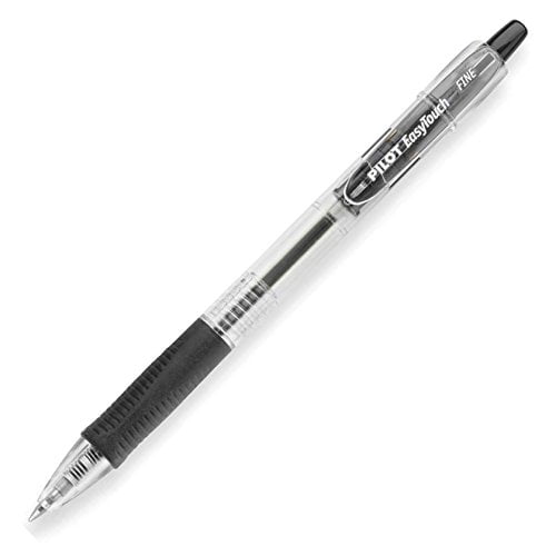 Pilot EasyTouch Retractable Ballpoint Pen, Fine Point Black, 6-COUNT (32210)