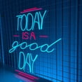 thumbnail image 3 of Glowneon Today is a good day Neon Sign, Quote Bedroom Home Wall Decor, 3 of 4