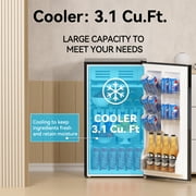 3.1 Cubic Feet Freestanding Mini Fridge Compact refrigerator black