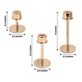 thumbnail image 3 of Efavormart Set of 3 Gold Metal Taper Candlestick Holders, Hurricane Candle Stands with Round Base - 3.5",5.5",8", 3 of 11