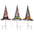thumbnail image 2 of 23" Pre-Lit Black Witch’s Hat Garden Stakes, 2 of 4