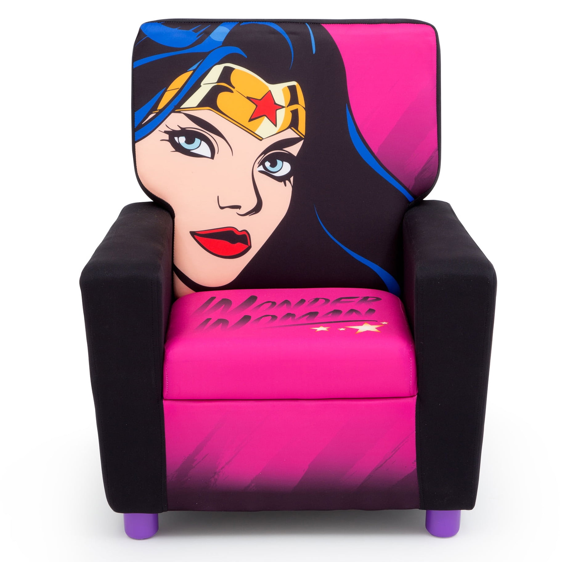 Dc Comics Wonder Woman Youth High Back Upholstered Chair By Delta Children