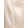 thumbnail image 5 of Raenseen Mens Silk Pajama Top Satin Home Sleepwear Short Sleeve Button Down Shirt Sleep Blouse Light Apricot L, 5 of 9