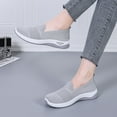thumbnail image 5 of Women's Woven Orthopedic Breathable Soft Shoes Comfortable Lightweight Casual Shoes Go Walk Slip on Nurse ShoeSneaker Hands Free Walking Sneakers with Arch Support, 5 of 9