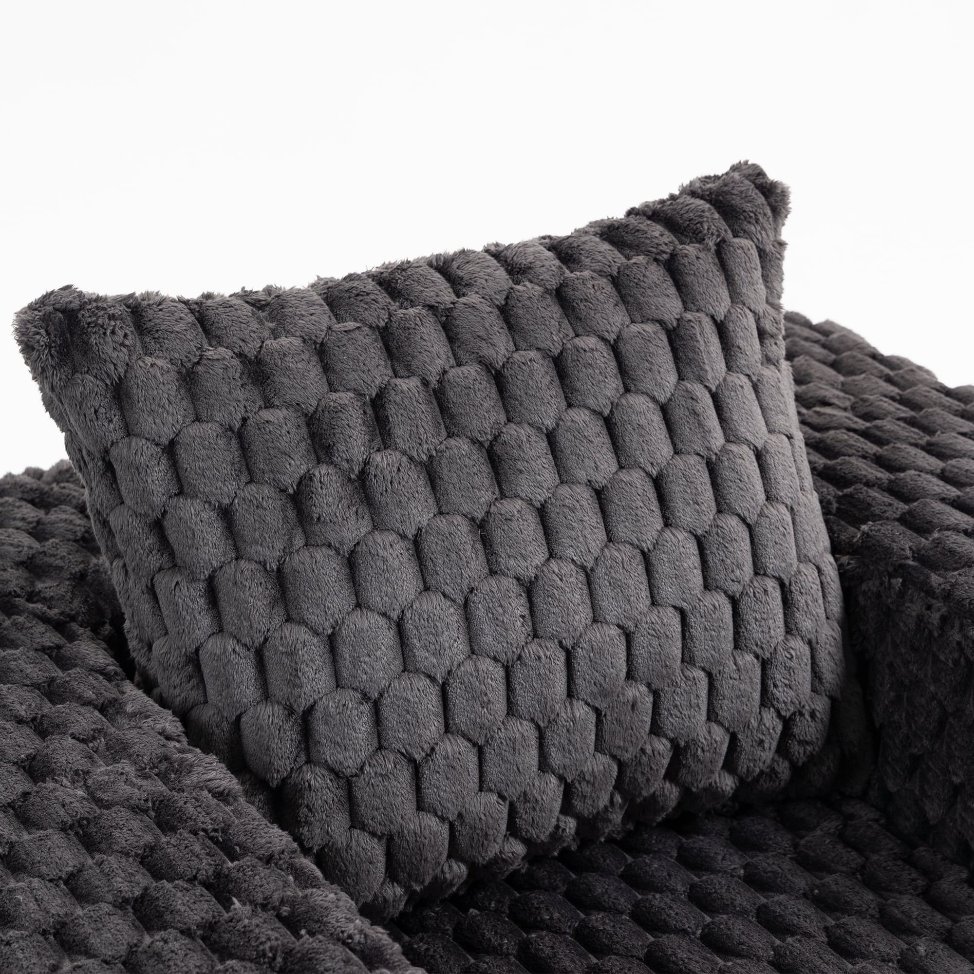 Demi Bonn 42" Corduroy Sofa Couches, Sofa Memory Foam Couches for Living Room, Cloud Couch with Ottoman, Gray