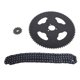 thumbnail image 2 of Piñón Delantero T8F 14T, Cadena De 120 Eslabones Kit De Cadena De Piñón Trasero Delantero T8F Estable Y Preciso Eficiente Alta Dureza Para Mini Motocicletas, 2 of 7