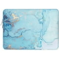 thumbnail image 5 of Mosiso Polyester Vertical Style Water Repellent Laptop Sleeve Case Bag Cover with Pocket for 13-13.3 Inch Notebook, MacBook Pro 14 inch M4 M3 M2 M1 Chip Pro Max 2024-2021, Turquoise Marble, 5 of 6