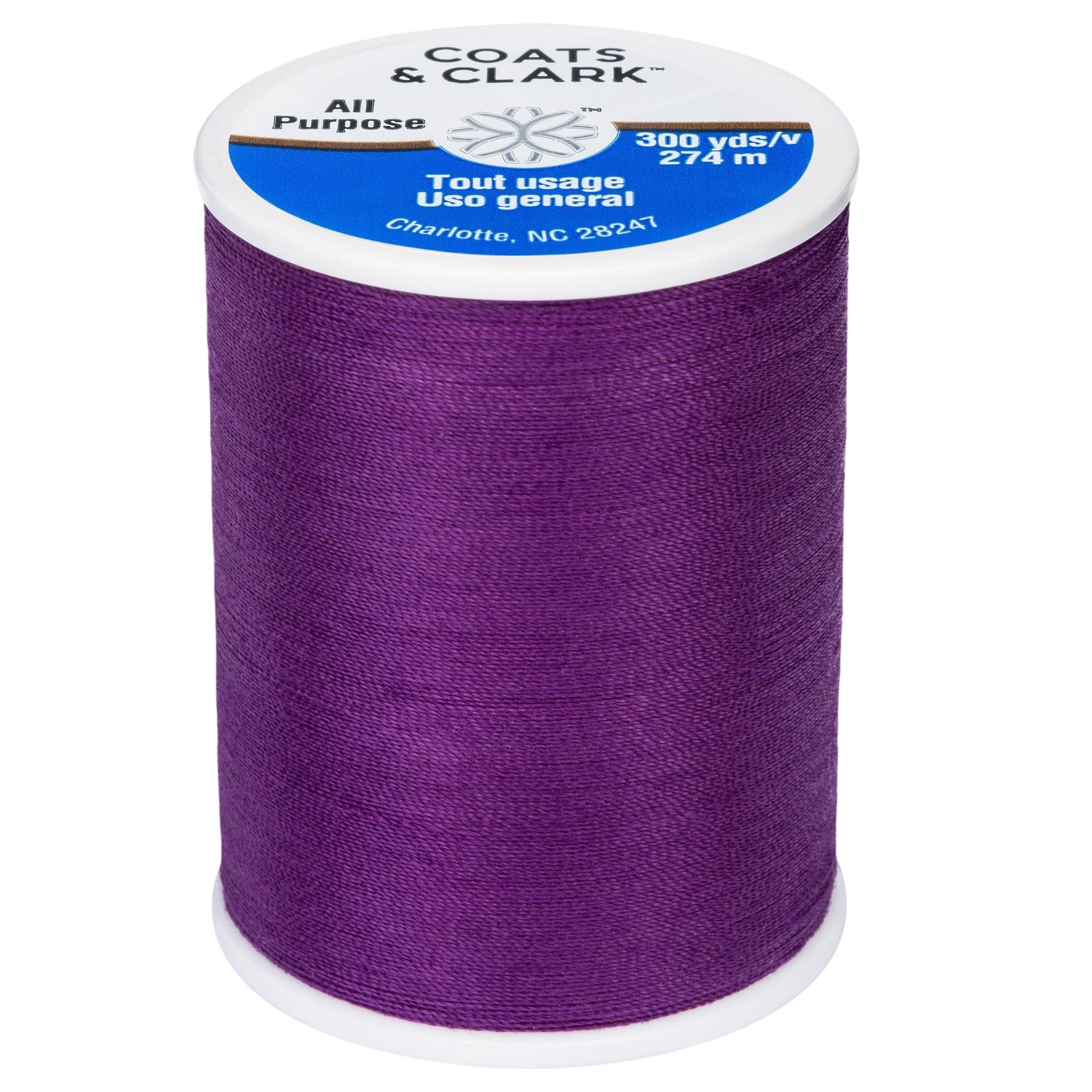 (3 pack) Coats & Clark All Purpose Ultra Violet Polyester Thread, 300 Yards