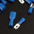 thumbnail image 4 of 100 piezas de terminales de cable de empalme rápido con aislamiento macho y hembra, conectores de crimpado de cable (azul), 4 of 4