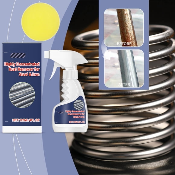 Dvkptbk High Performance Rust Remover for Metal High Concentration Rust Remover Spray Powerful Spray for Iron Rust Protection for Stainless Steel Surfaces 120ml cleaning supplies