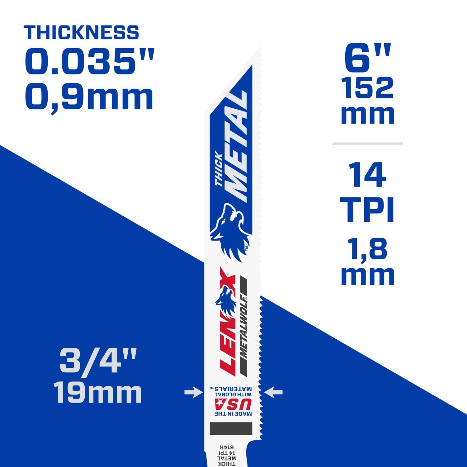 Lenox Tools 6X3/4X035X14 Recip Blades (25 Pack)