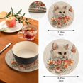 thumbnail image 3 of SKYSONIC Cute Cat Butterfly Pot Holders Trivets, 2 Pcs Heat Resistant Trivets,Cute Bow Flowers Cotton Thread Weave Mats for Hot Pads Pans Pot Bowl Teapot for Kitchen Decor, 3 of 7