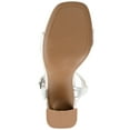 thumbnail image 5 of Journee Womens Dianne Open Square Toe Stacked Heel Sandals, 5 of 8