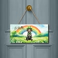 thumbnail image 2 of Happy St. Patrick’s Day German Shorthaired Pointer with Green Hat Shamrocks Rainbow Landscape Wood Sign GSP Lover Dog Gift Hanging Wall Home Decor - 03007, 2 of 5