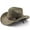 Army Green, variant on Western Outdoor Cowboy Hat with Curved Brim for Everyday Leisure Travel and Riding Adventures in Seasonal All-Year Wear