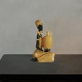 thumbnail image 4 of Estatua de dama tribal africana, adorno de resina, decoración decorativa, coleccionable, creativo Estilo A, 4 of 6