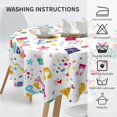 thumbnail image 2 of Happy Birthday Tablecloth Round Table Cloth Washable Rustic Table Cover for Decoration Kitchen Dining Room 60x90 Inch, 2 of 6