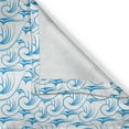thumbnail image 4 of Ambesonne Nautical Window Valance, Ocean Waves Swirling Foam, 54" X 12", Sky Blue White, 4 of 5