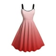 thumbnail image 2 of Blmnix Slip Dress Fall Dresses for Wedding Guest Outfits 2025 Cocktail-Length Watermelon Red Gradient Sleeveless Scoop Neck Flowy Dresses, 2 of 6