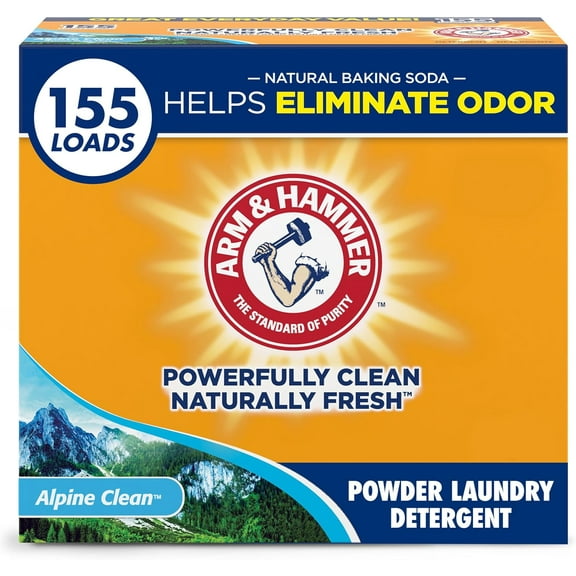 Powder Laundry Deternt, Alpine Clean, 9.56 lb, 155 Loads